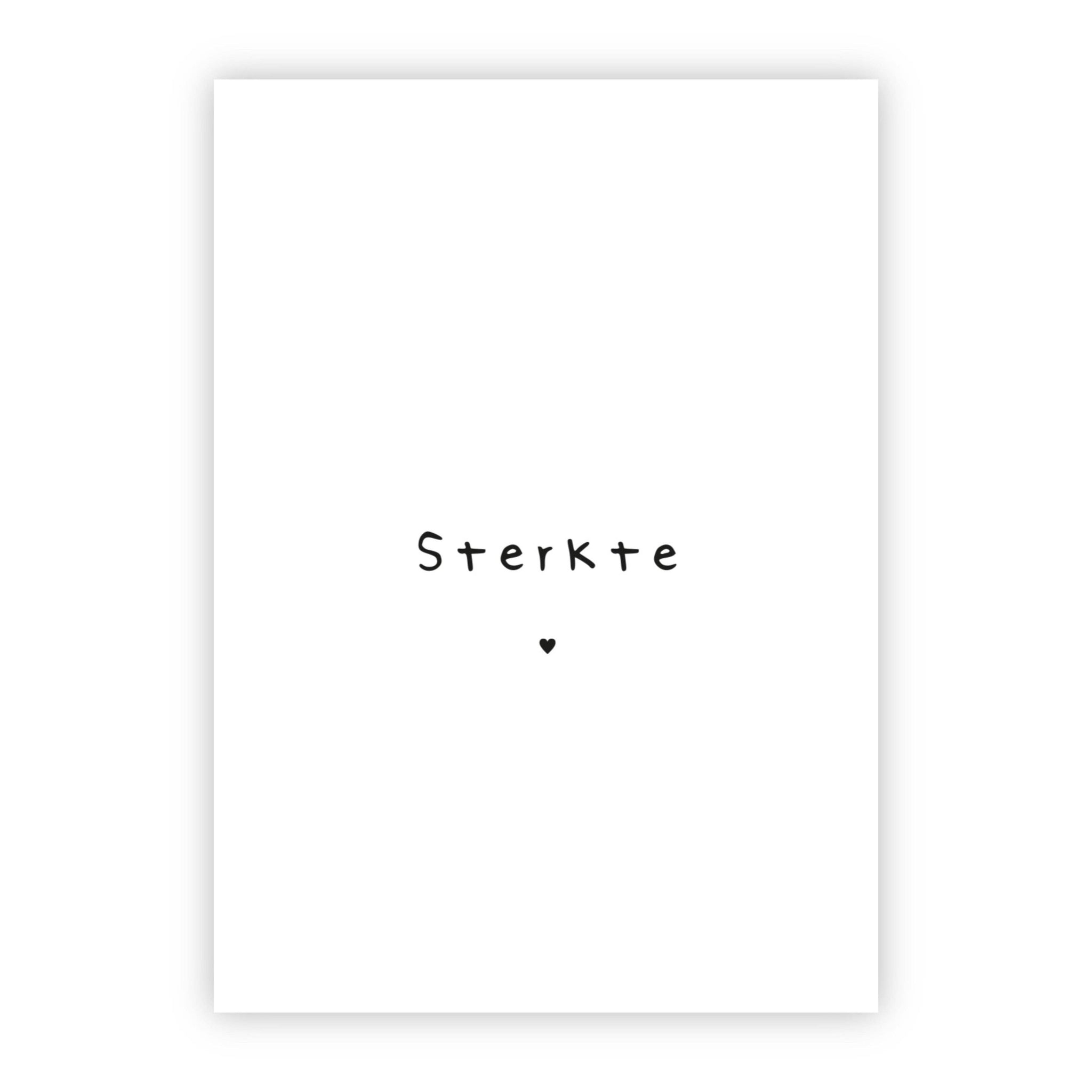 Wenskaart | "Sterkte" | A6 met Bedrukking | Met Persoonlijk Bericht