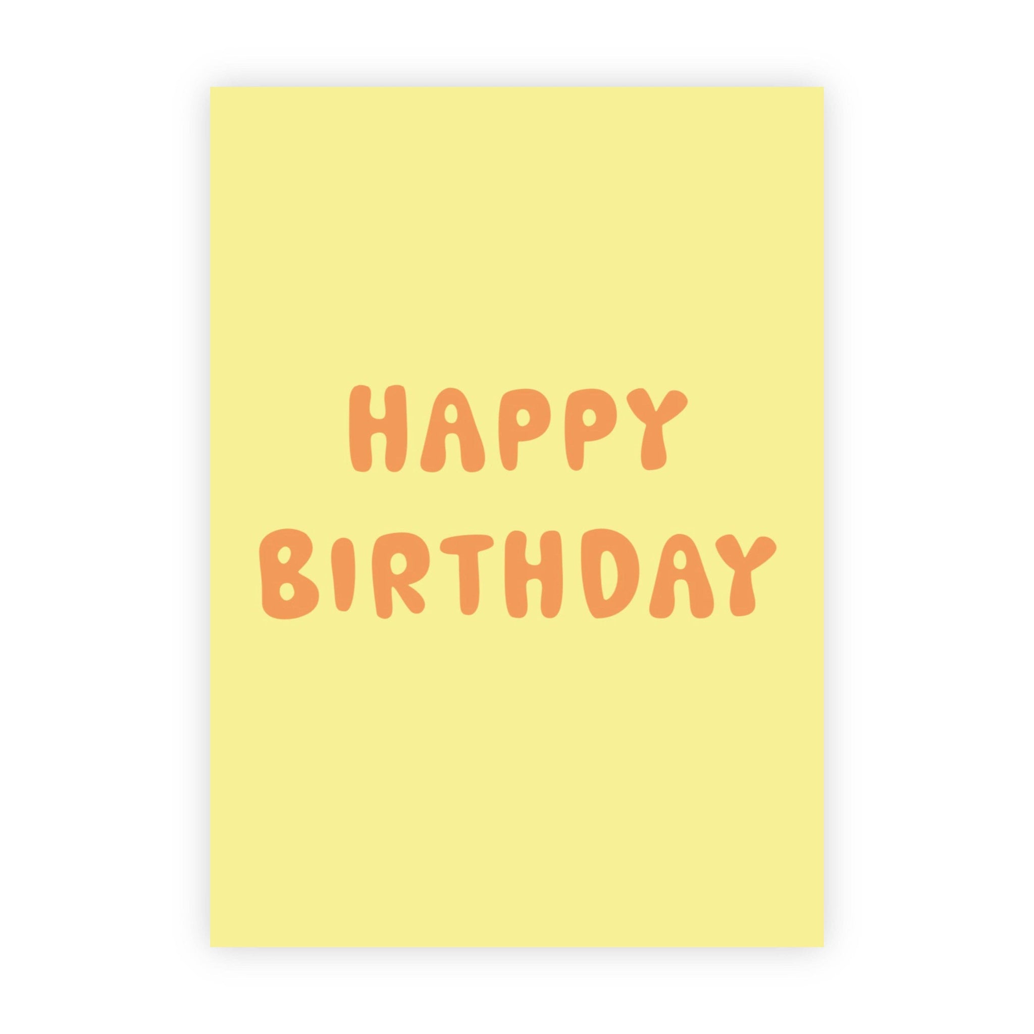 Wenskaart | "Happy birthday" | A6 met Goudfolie Bedrukking | Met Persoonlijk Bericht